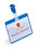 DURABLE Portanome con clip ruotabile, tasca aperta, 60x90 mm, azzurro
