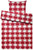 Bettgarnitur Villach; 140x200 cm (BxL), 90x70 cm (LxB); rot/weiß
