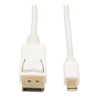 Tripp Lite P583-006 Adaptador de Cable Mini DisplayPort a DisplayPort 4K a 60 Hz (M/M), Blanco, 1.83 m [6 pies]