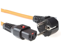Microconnect PE010418LOCKO kabel zasilające Żółty 2 m C13 panel
