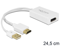 DeLOCK 62496 Videokabel-Adapter 0,245 m DisplayPort HDMI + USB Weiß