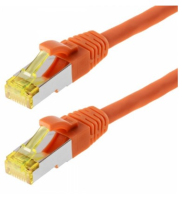 Helos Cat 6a S/FTP 1 m netwerkkabel Oranje Cat6a S/FTP (S-STP)