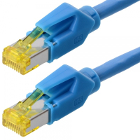 Tecline S/FTP Cat6A, 0.5m Netzwerkkabel Blau 0,5 m S/FTP (S-STP)