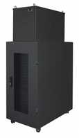 Intellinet Micro Datacenter, 42 HE, 19", 2550 (H) x 600 (B) x 1000 (T) mm, Schutzklasse IP54, Kühleinheit mit 2 kW, vollständig montiert, schwarz