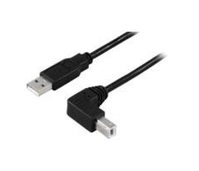 Microconnect USBAB2ANGLE10 USB kábel 10 M USB A USB B Fekete