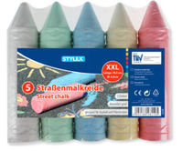 Stylex 48110 Kreide Blau, Grün, Rot, Weiß, Gelb