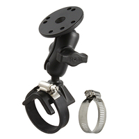 RAM Mounts Double Ball Strap Hose Clamp Mount with Round Plate