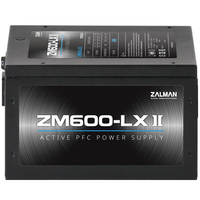Zalman ZM600-LXII moduł zasilaczy 600 W 20+4 pin ATX ATX Czarny