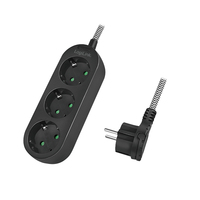 LogiLink LPS261 power extension 1.5 m 3 AC outlet(s) Indoor Black,White