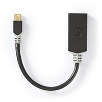 Nedis CCBW37654AT02 adaptador de cable de vídeo 0,2 m Mini DisplayPort HDMI Antracita