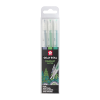 Sakura POXPGBSTA3B gelpen Afgetopte gelpen Groen, Limoen, Zilver 3 stuk(s)