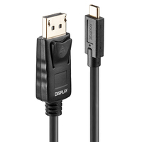 Lindy 43307 video átalakító kábel 10 M USB C-típus DisplayPort Fekete