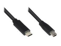 Alcasa 3310-CM003 USB Kabel 0,3 m USB 2.0 USB C Mini-USB B Schwarz