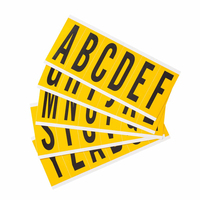 Brady 1550-LTR KIT self-adhesive label Rectangle Permanent Black, Yellow 150 pc(s)