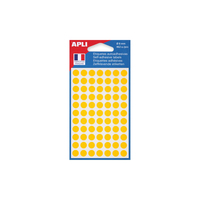 APLI 111834 selbstklebendes Etikett Rund Dauerhaft Gelb