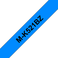 Brother M-K521B labelprinter-tape Zwart op blauw