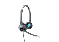 Cisco Headset 522, Wired Dual On-Ear 3.5 mm Headset with USB-A Adapter, Charcoal, 2-Year Limited Liability Warranty (CP-HS-W-522-USB=)
