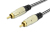 Ednet Audioverbindungskabel, 1x RCA St/St, 2,5m, mono, geschirmt, cotton, gold, si/sw