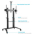 Manhattan TV & Monitor Mount, Trolley Stand, 1 screen, Screen Sizes: 70-120", Black, VESA 200x200 to 1000x600mm, Max 140kg, Height adjustable 1250 to 1600mm, Camera and AV shelv...