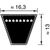 OPTIBELT SK Gummi Antriebsriemen, SPB-Profil 16.3mm x 13mm x 2060mm, Scheiben-Ø 140mm