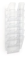 Durable FLEXIPLUS 6 Wall Mounted Literature Tray | A4 Portrait Holder | Clear