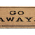 Relaxdays Fußmatte Kokos, Go Away, 75x42 cm, Türvorleger, innen & außen, rutschfest, Schmutzabtreter, wetterfest, natur