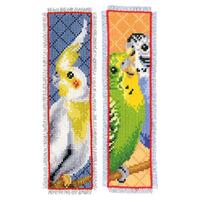 Counted Cross Stitch Kit: Bookmark: Parakeets: Set of 2