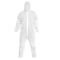 Disposable Protective Coverall For Minimal Risk - Pack of 3 - Large