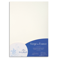 LALO Etui de 50 feuilles 160g LALO vergé 21x29,7cm. Coloris Blanc