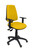 Silla Operativa de oficina Elche S bali amarillo brazos regulables ruedas de parquet