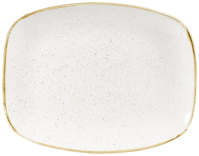 Chefs Oblong Platte Stonecast Barley White; 26.1x20.2 cm (LxB); weiß/braun;