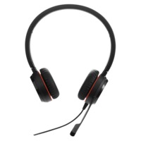 Jabra schnurgebundene Headsets Evolve 20 Special Edition UC Duo Kunstleder-Ohrpolster, USB Anschluss, mit Mute-Taste und Lautstärke-Regler am Kabel Bild 1