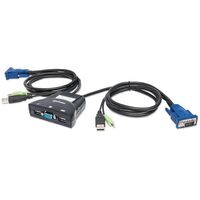 Adapter KVM Switch 2-Port Mini (VGA/USB/Audio)