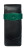 Schreibgeräte-Etui TG32, 60 x 20 x 130 mm, Rindnappa-Leder, schwarz-grün