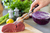 STUBAI Küchengabel | 140 mm | Fleischgabel aus einem Stück im Gesenk geschmiedet, aus Edelstahl, rostfrei, spülmaschinenfest, grüner Griff