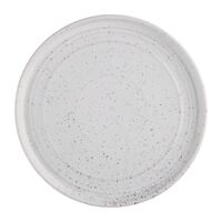 Olympia Cavolo Flat Round Plates in White Speckle Porcelain - 220mm - Pack of 6