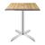 Bolero Bistro Flip Top Square Table in Ash with Wooden Top - 730x600x600mm