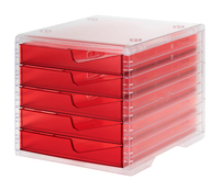 Schubladenbox styroswingbox light transparent / cranberry