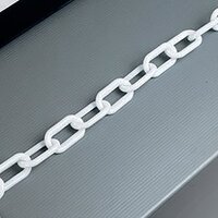 White Plastic 8mm Chain in 25 Metre Lengths 360077