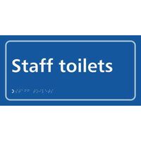 Staff toilets sign