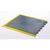 Anti-fatigue rubber chequer plate matting - end section, yellow edged