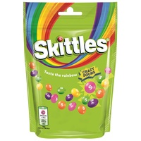 Skittles Crazy Sours, Bonbons, Dragees, 136g Beutel
