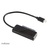 Akasa AK-AU3-06BK USB3.1 Type-C kábel 2,5" SATA 20cm SSD ÉS HDD adapter
