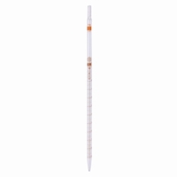 1.0ml Graduated pipettes Soda-lime glass class AS amber stain graduation type 3