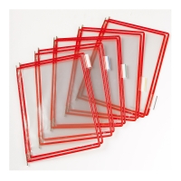Tarifold T-display Industrial pót bemutatótáblák, A4, piros, 10 darab/csomag