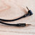 Kabel AUX kątowy męski-męski kabel mini jack 1.5m czarny