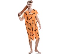 Disfraz de Cavernícola Naranja para hombre S