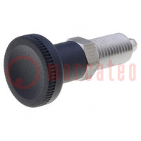 Indexing plungers; Thread: M12; 6mm; stainless steel; Pitch: 1.5