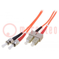 Patch cord a fibra ottica; OM2; SC/UPC,ST/UPC; 2m; LSZH