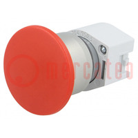 Interruptor: de presión; 22mm; Pos.estab: 1; rojo; no hay; IP65
